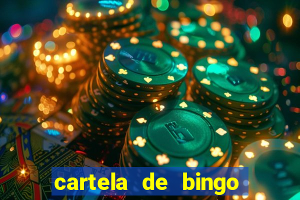 cartela de bingo pra imprimir